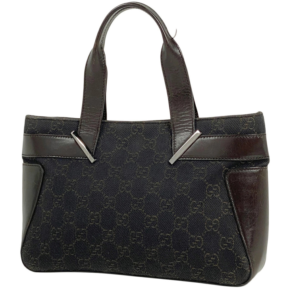 Gucci GG handbag tote bag canvas dark brown